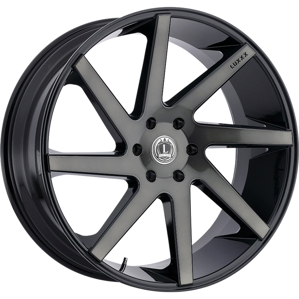 Luxxx Alloys LUX8 Black Machined Wheel