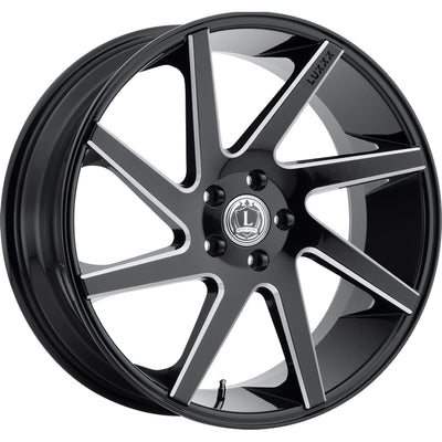 Luxxx Alloys LUX8 Black Milled Wheel