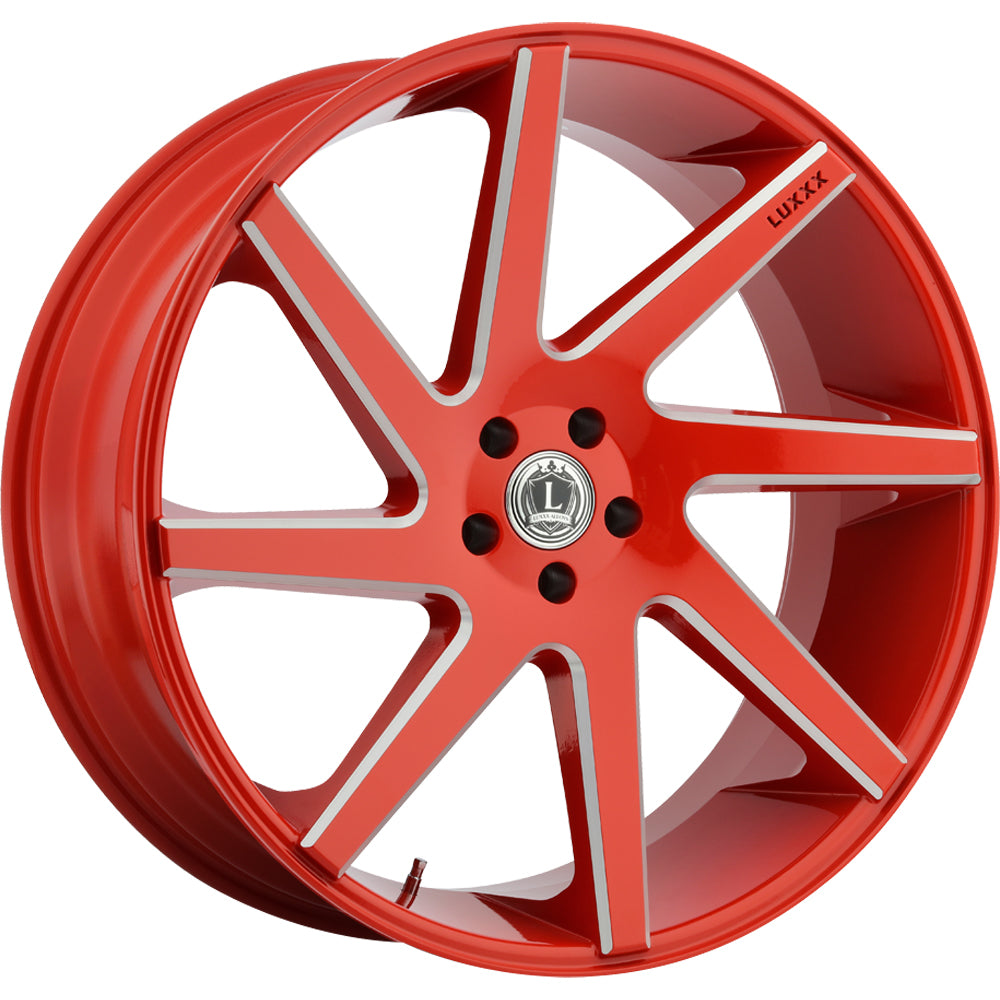 Luxxx Alloys LUX8 Red Milled Wheel