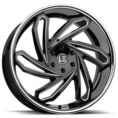 Luxxx Alloys LUXLE10 Black Milled Wheel