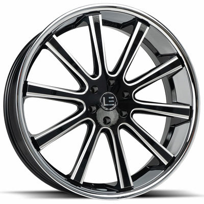 Luxxx Alloys LUXLE13 Black Milled Wheel