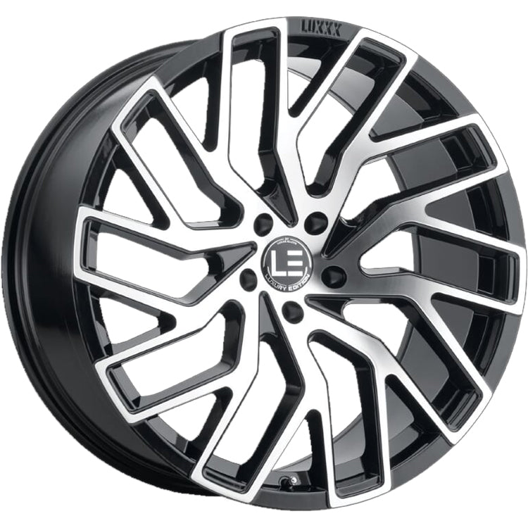 Luxxx Alloys LUXLE5 Black Machined Wheel