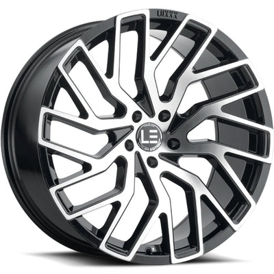 Luxxx Alloys LUXLE6 Black Machined Wheel
