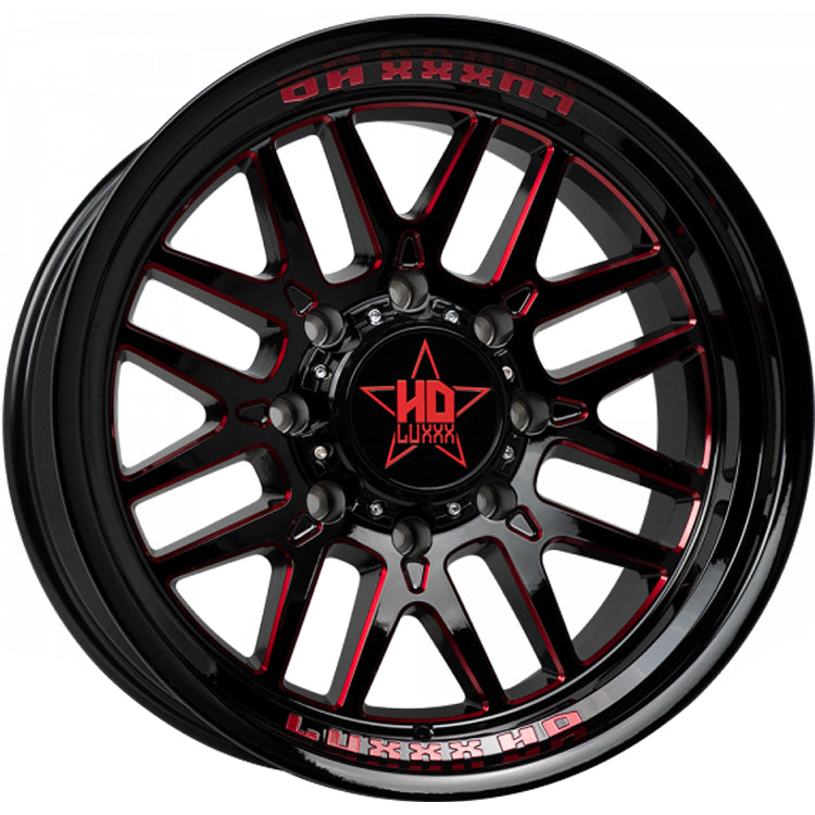Luxxx HD LHD20 Black Red Milled Wheel