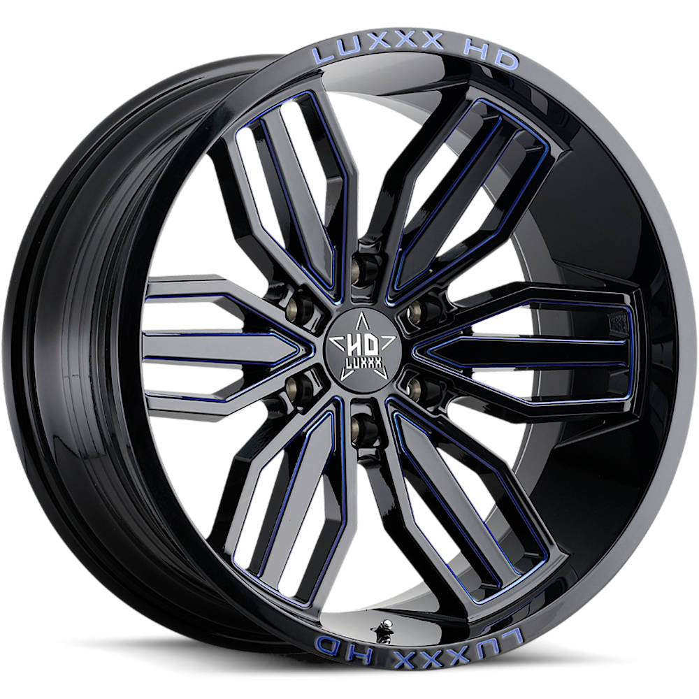 Luxxx HD LHD21 Black Blue Milled Wheel