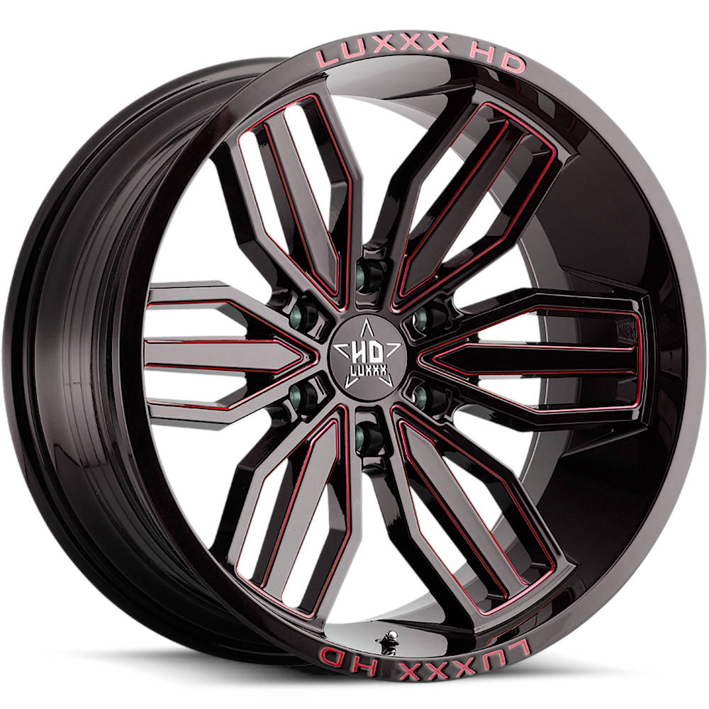 Luxxx HD LHD21 Black Red Milled Wheel