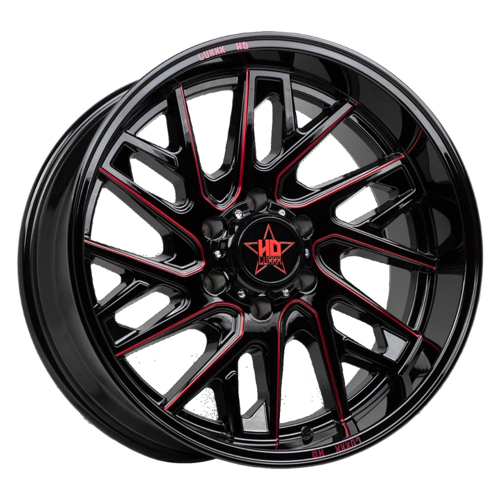 Luxxx HD LHD29 Black Red Milled Wheel