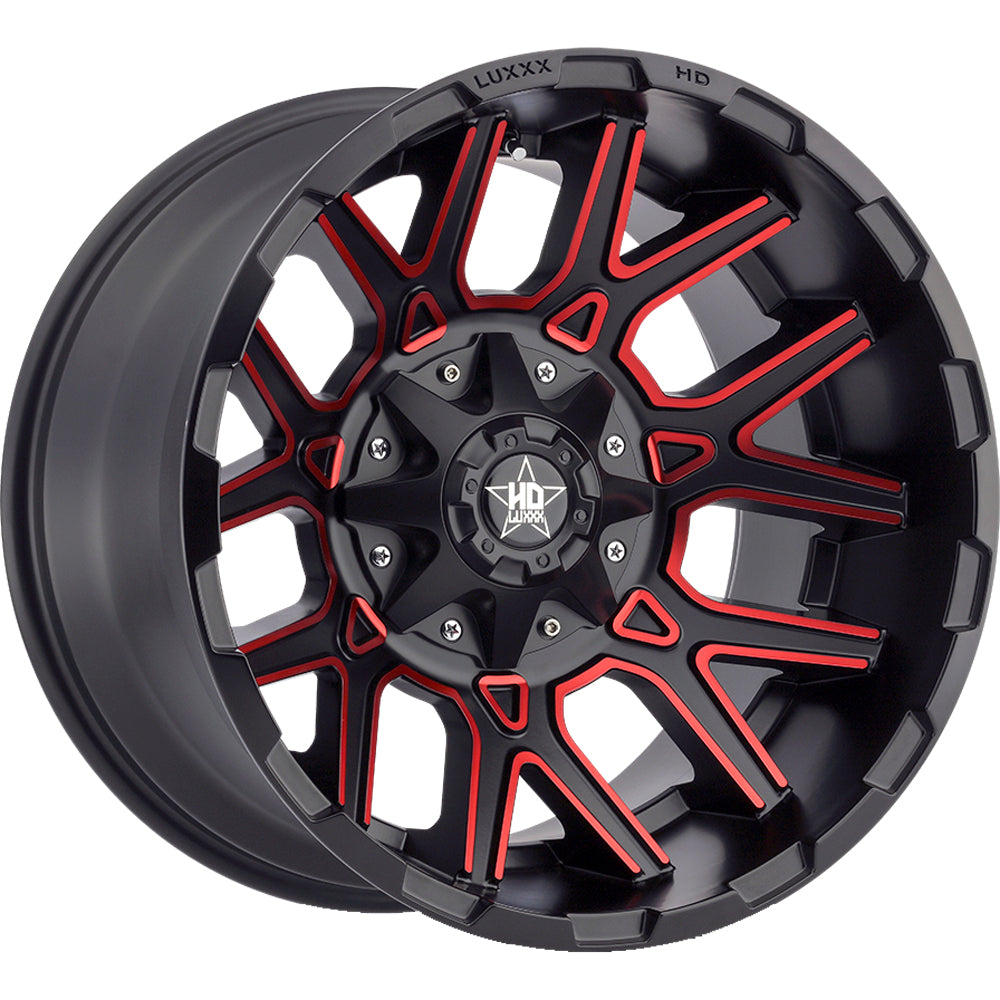 Luxxx HD LHD5 Black Red Machined Wheel