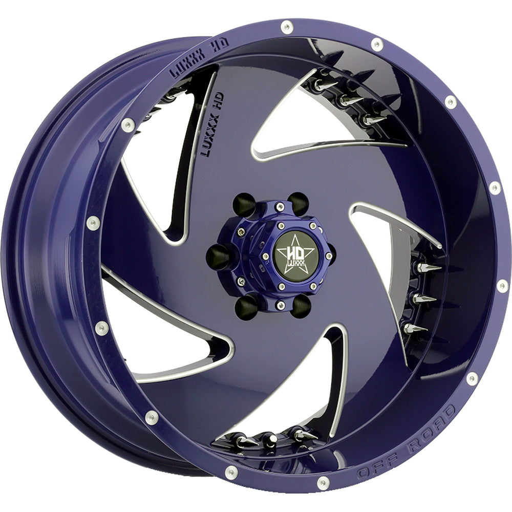 Luxxx HD LHD6 Blue Milled Wheel