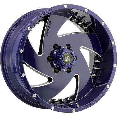 Luxxx HD LHD6 Blue Milled Wheel