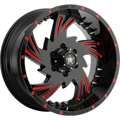 Luxxx HD LHD7 Black Red Milled Wheel