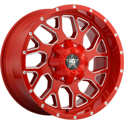 Luxxx HD LHD8 Red Milled Wheel