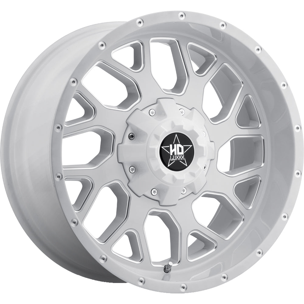 Luxxx HD LHD8 White Milled Wheel