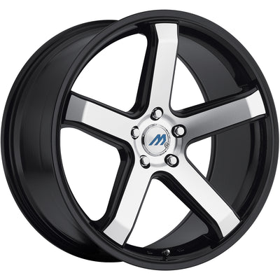 Mach M5 Black Machined Wheel
