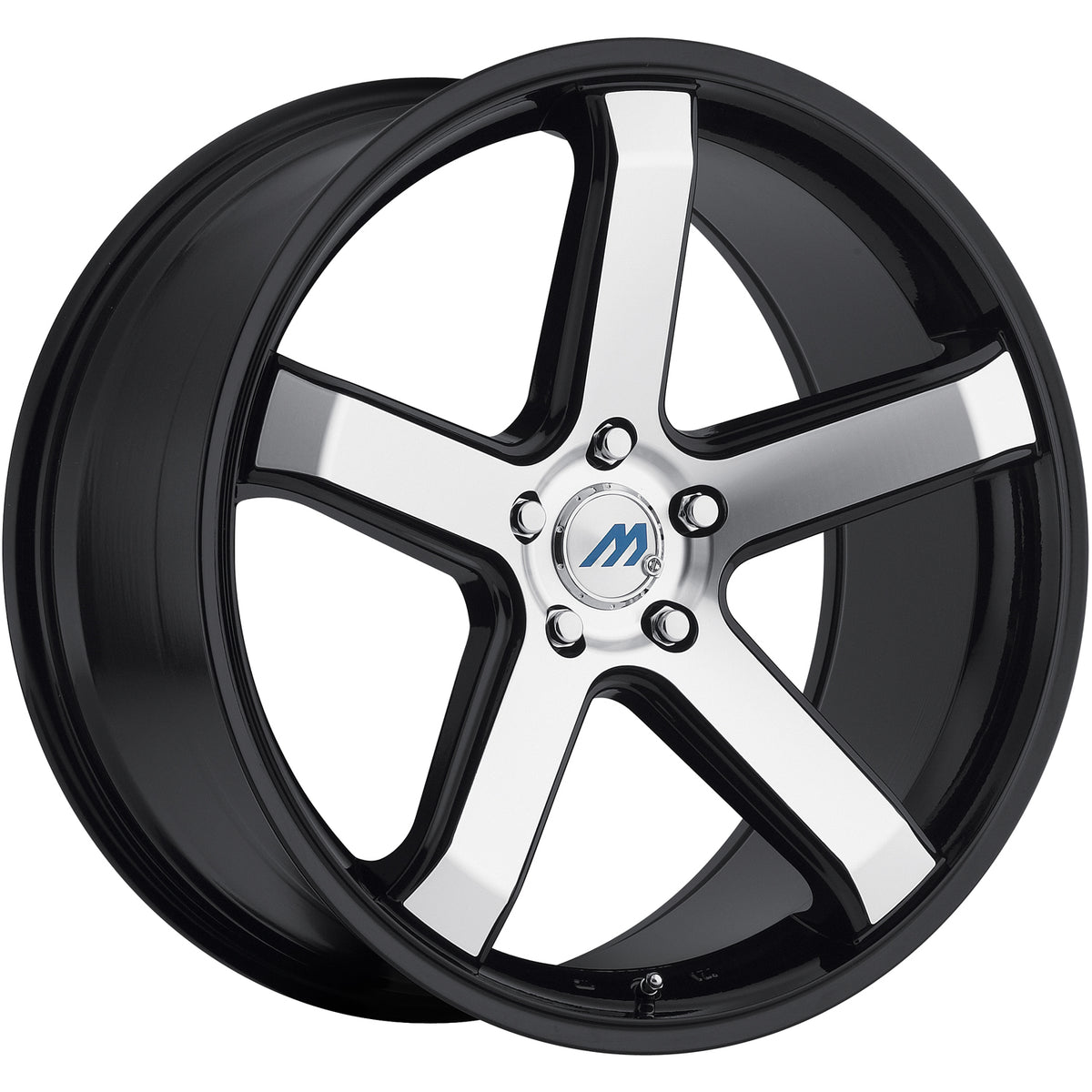 Mach M5 Black Machined Wheel