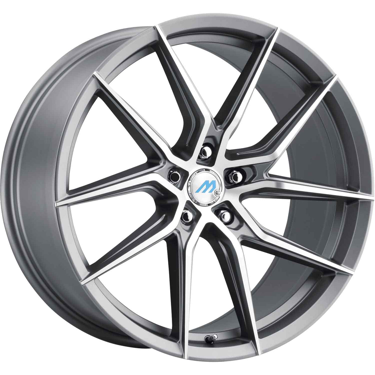 Mach ME6 Gray Machined Wheel