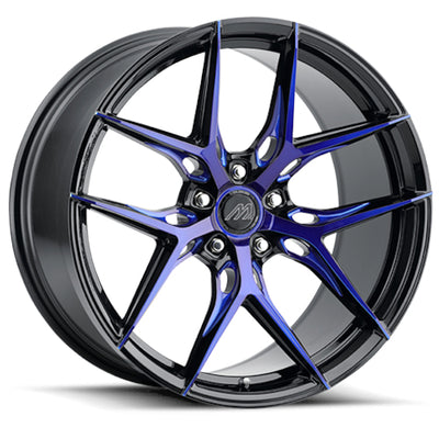 Mach MF12 Black Blue Machined Wheel