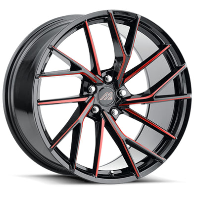 Mach MF4 Black Red Milled Wheel