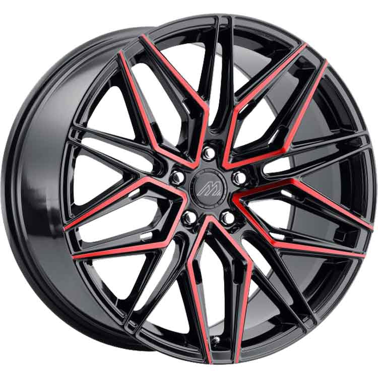 Mach MF6 Black Red Machined Wheel