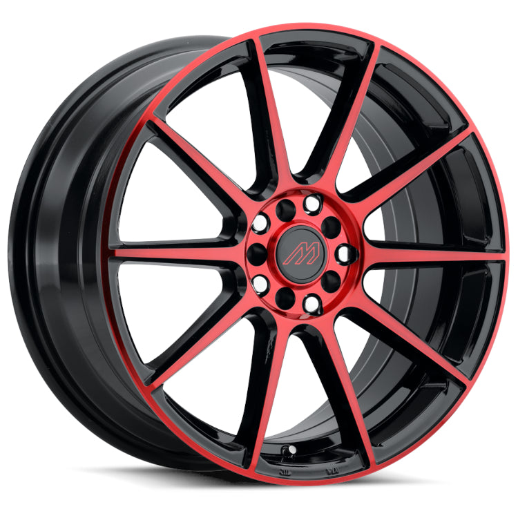Mach MP43 Black Red Machined Wheel