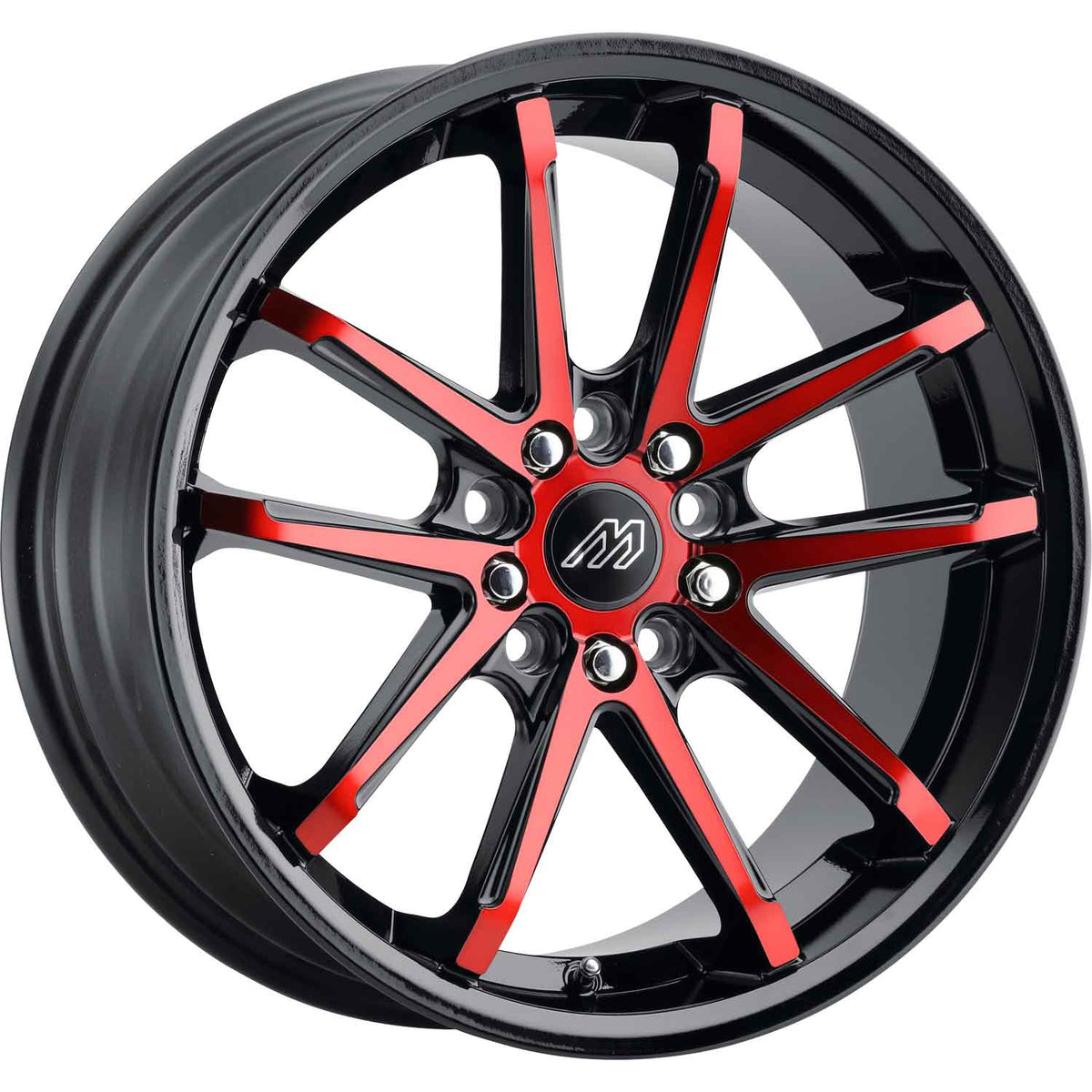 Mach MP58 Black Red Machined Wheel