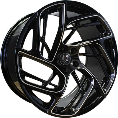 Marquee Luxury M1002 Black Milled Wheel