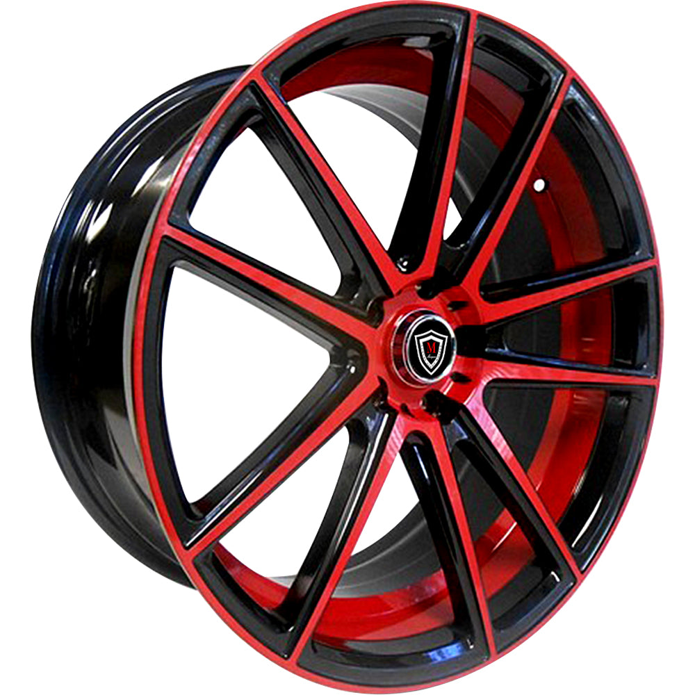 Marquee Luxury M3197 Black Red Wheel