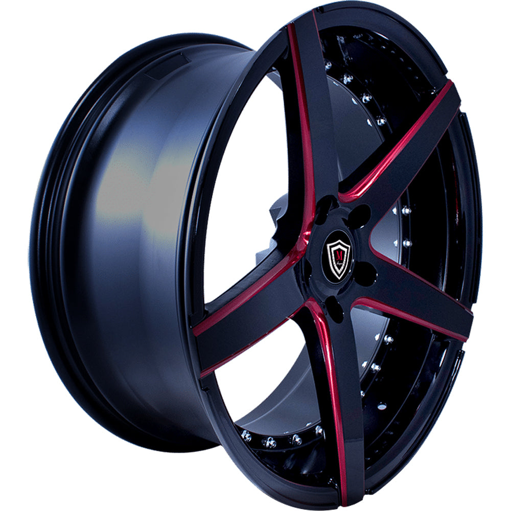 Marquee Luxury M3226 Black Red Milled Wheel