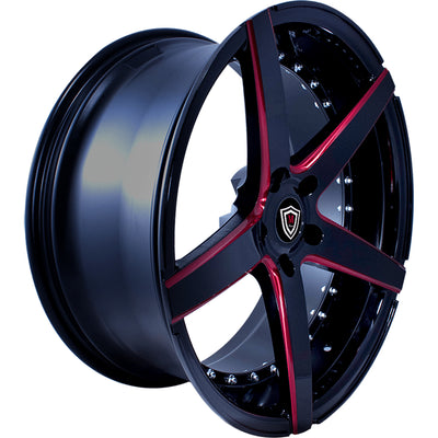 Marquee Luxury M3226 Black Red Milled Wheel