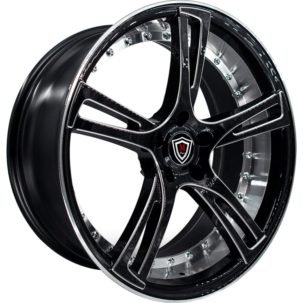 Marquee Luxury M3247 Black Milled Wheel