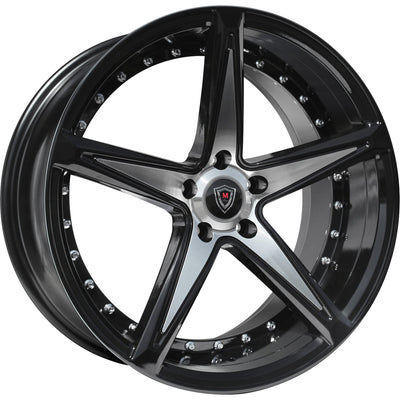 Marquee Luxury M3248 Black Machined Wheel