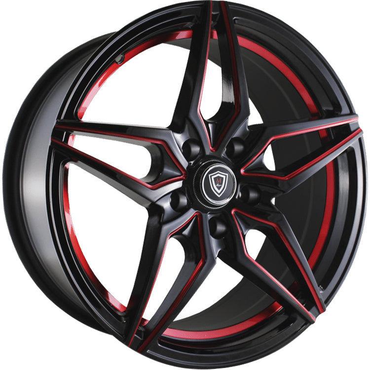 Marquee Luxury M3259 Black Red Milled Wheel