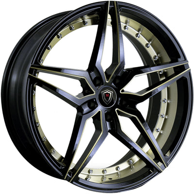 Marquee Luxury M3259 Black Milled Wheel