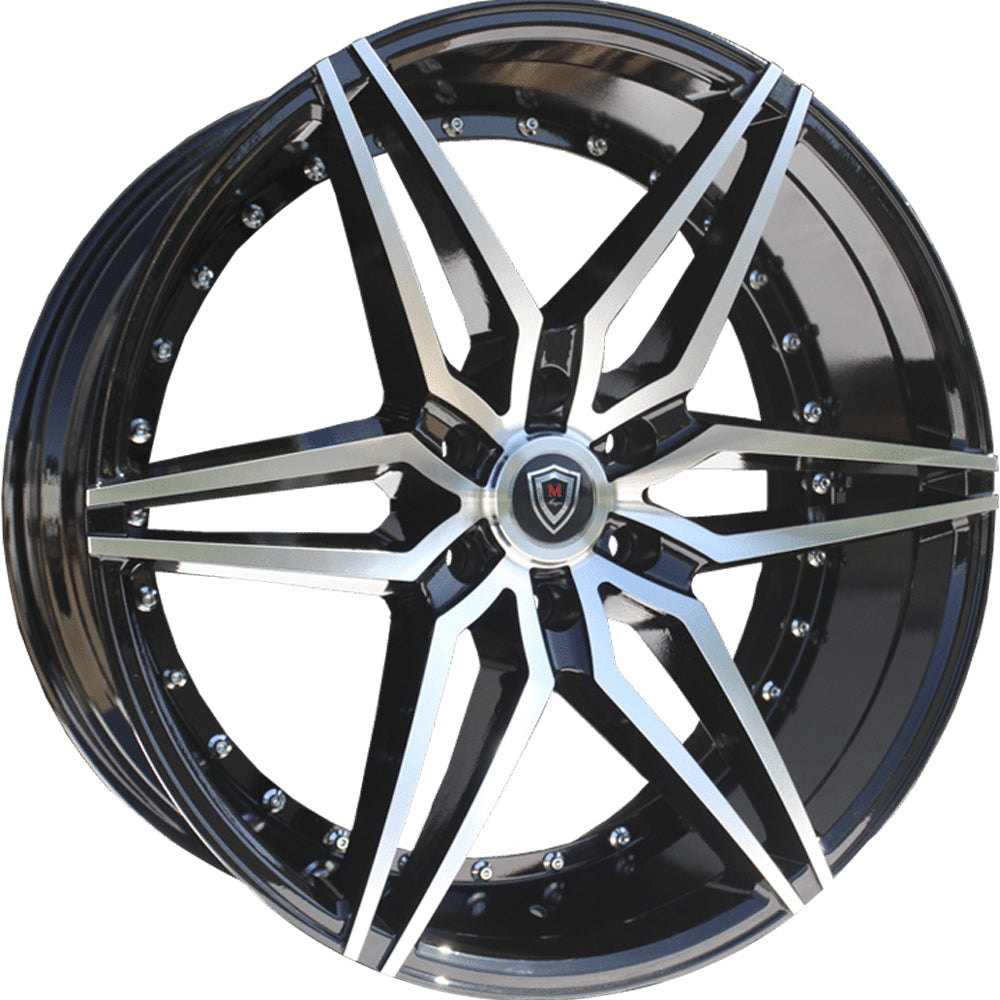 Marquee Luxury M3259B Black Machined Wheel