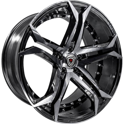 Marquee Luxury M3284 Black Machined Wheel