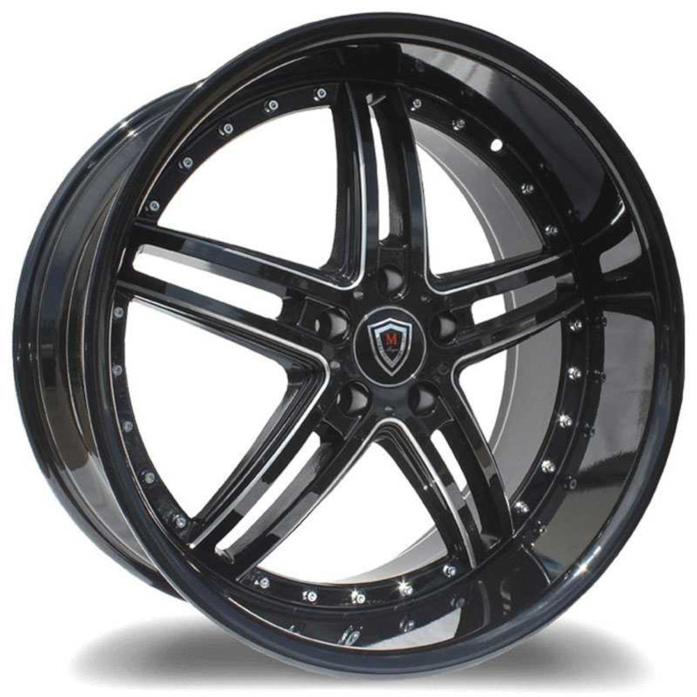 Marquee Luxury M5329A Black Milled Wheel