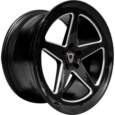 Marquee Luxury M9535 Black Milled Wheel