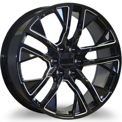 Marquee Replica R6708 Black Milled Wheel