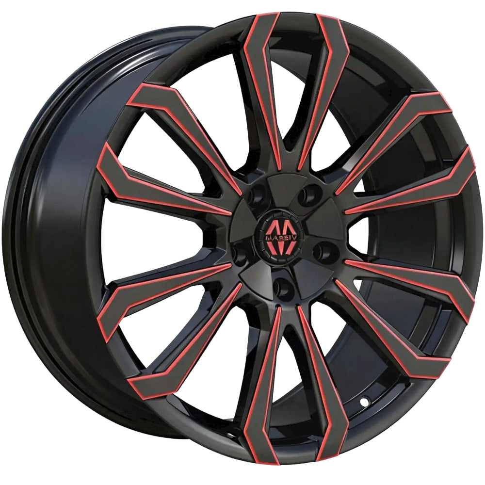Massiv 929 Black Red Milled Wheel