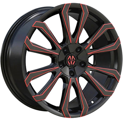 Massiv 929 Black Red Milled Wheel