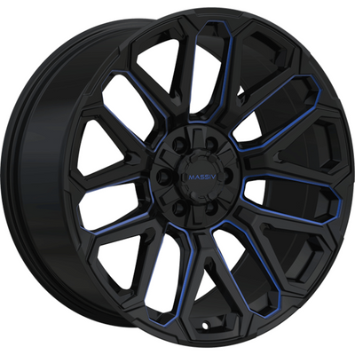 Massiv Offroad OR5 Black Blue Milled Wheel