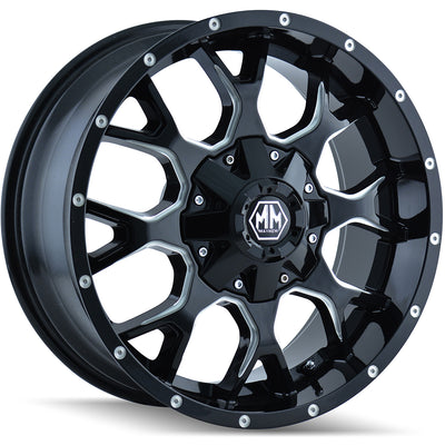 Mayhem Warrior Black Milled Wheel