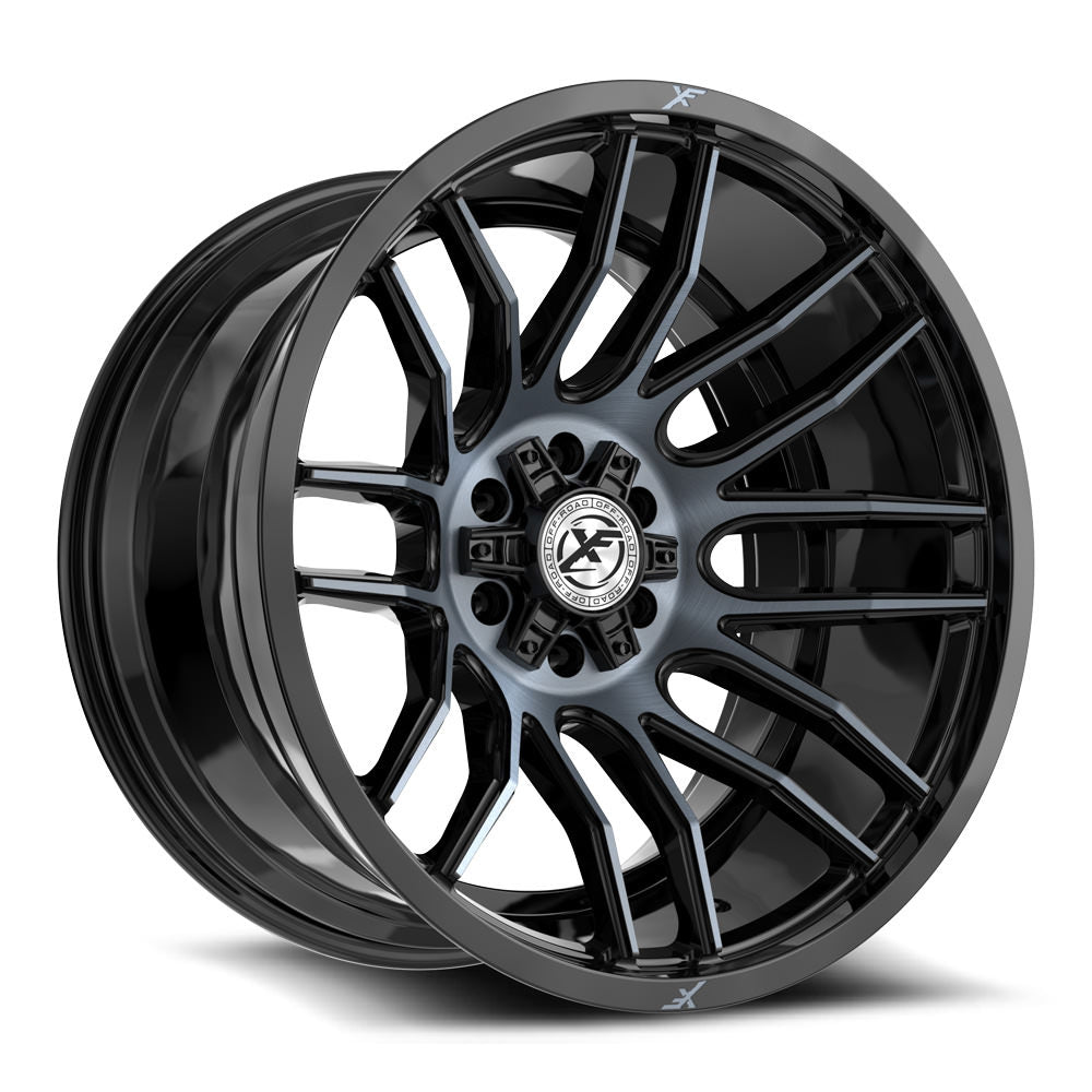 XF Off-Road XF-232 Black Machined/Titanium wheel