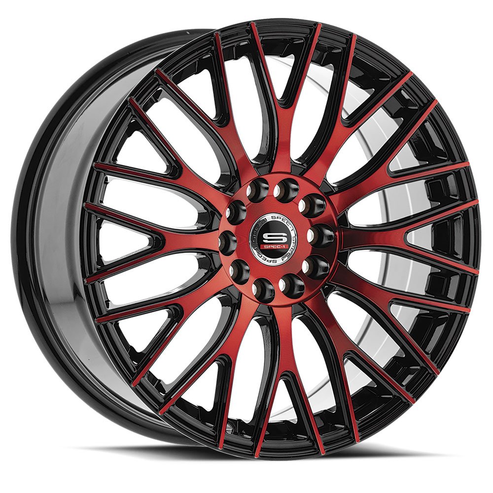 Spec-1 SP-55 Black/Red Machined wheel