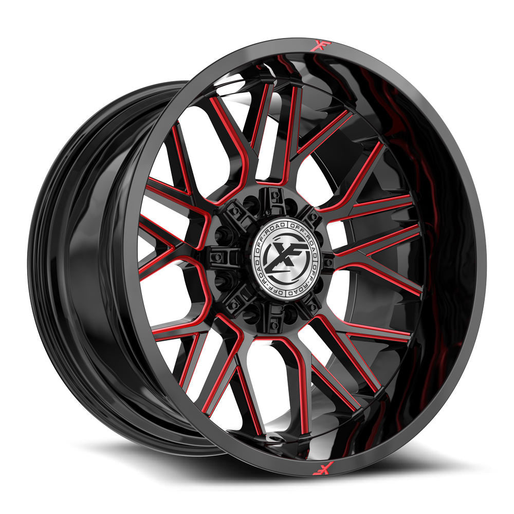 XF Off-Road XF-235 Black/Red Milled wheel