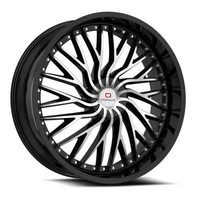 Cavallo CLV-43 Black Machined wheel