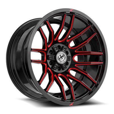 XF Off-Road XF-232 Black/Red Milled wheel