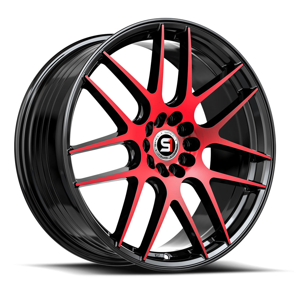 Spec-1 SP-65 Black/Red Machined wheel