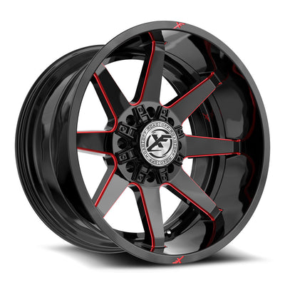 XF Off-Road XF-236 Black/Red Milled wheel