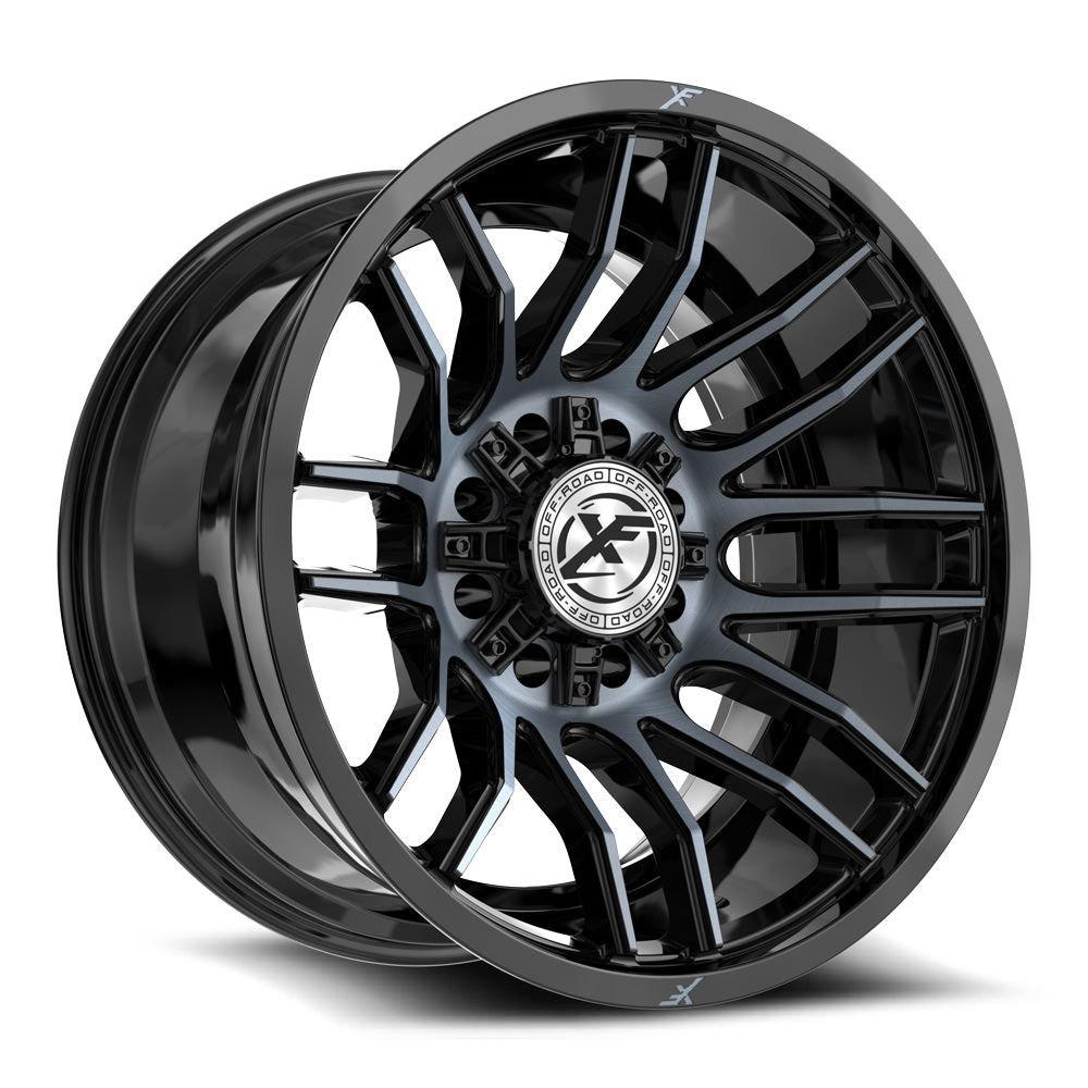 XF Off-Road XF-232 Black Machined/Titanium wheel